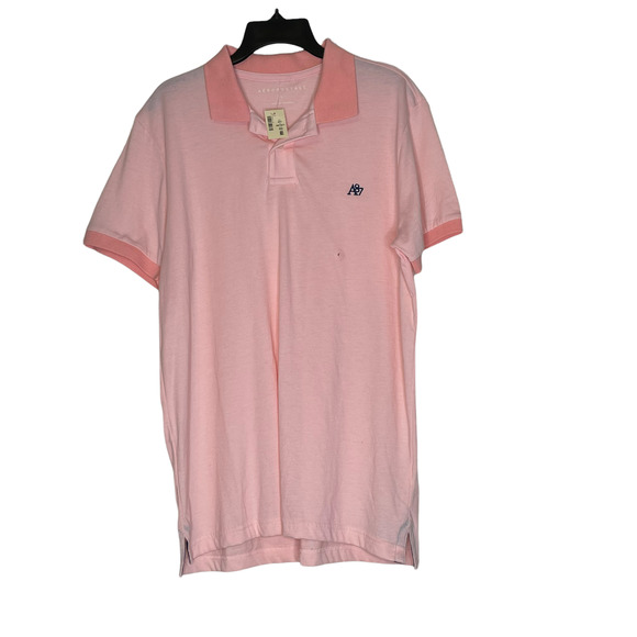 Aeropostale Mens Polo Shirt Size Large‎ Pink Golf Cotton Blend Pullover SS - Picture 1 of 4